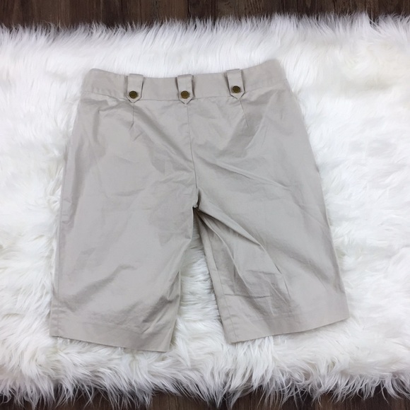Tory Burch Cream Bermuda Walking Chino Shorts - Picture 5 of 5
